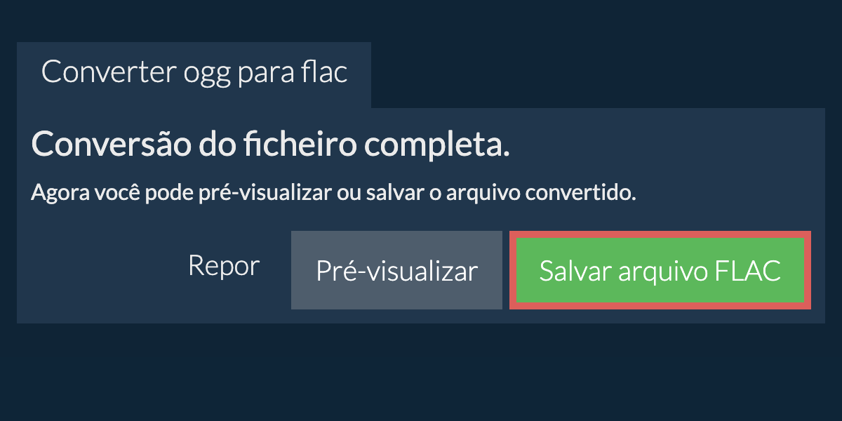 Converter em FLAC
