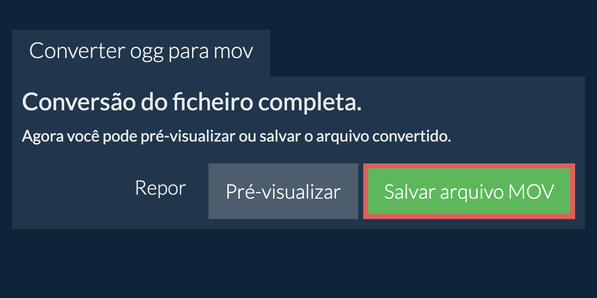 Converter em MOV