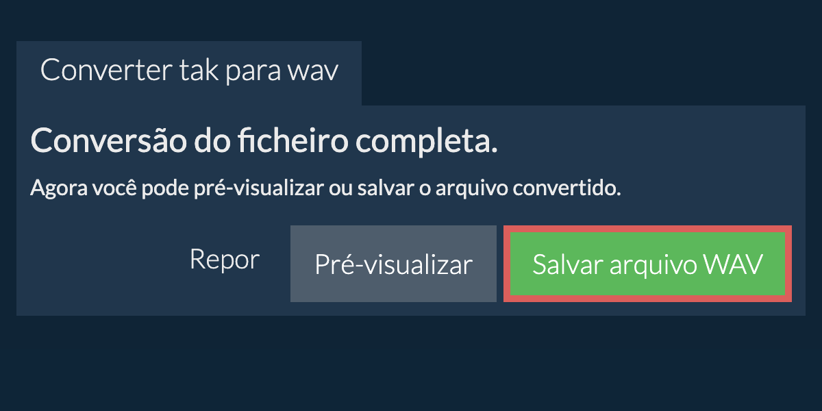 Converter em WAV