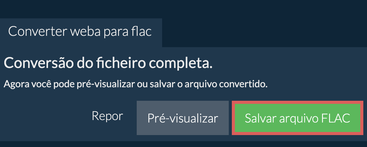 Converter em FLAC