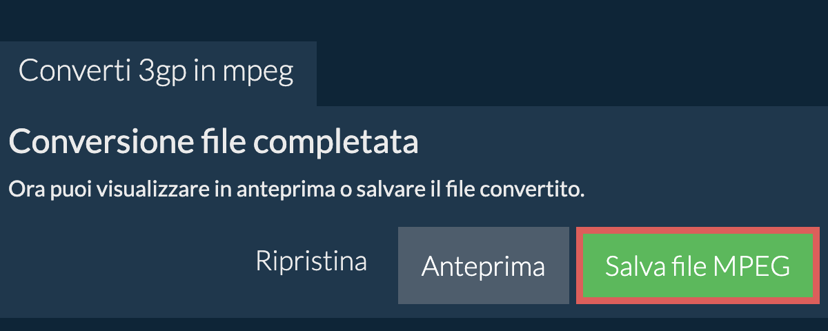 Converti in MPEG