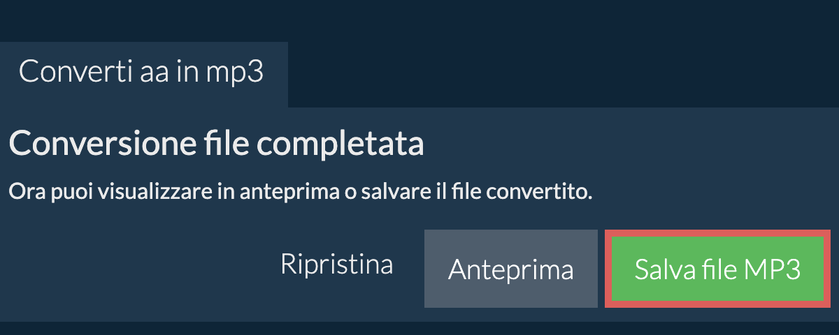 Converti in MP3