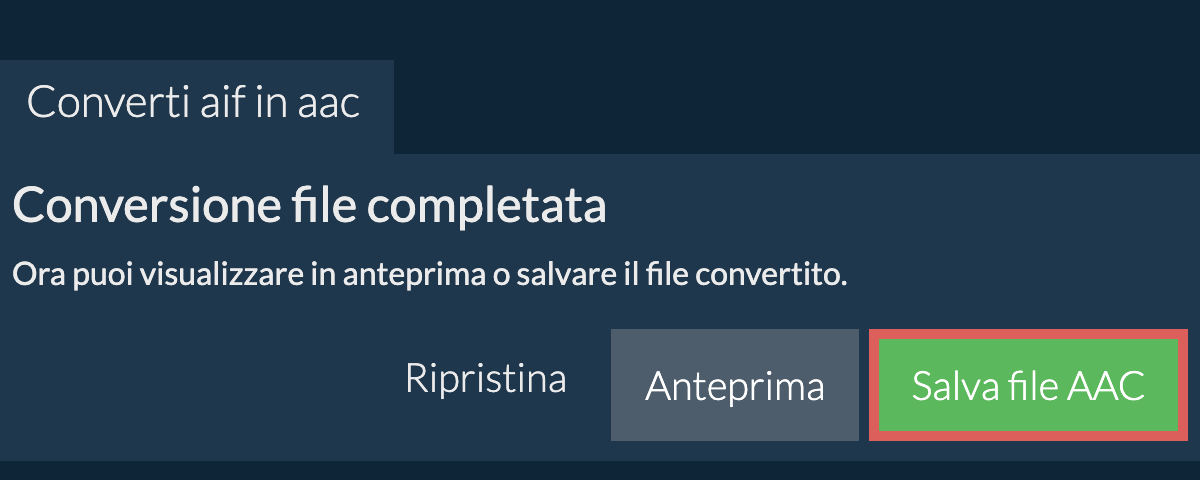 Converti in AAC