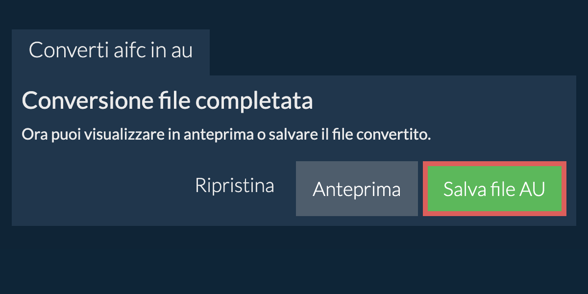 Converti in AU
