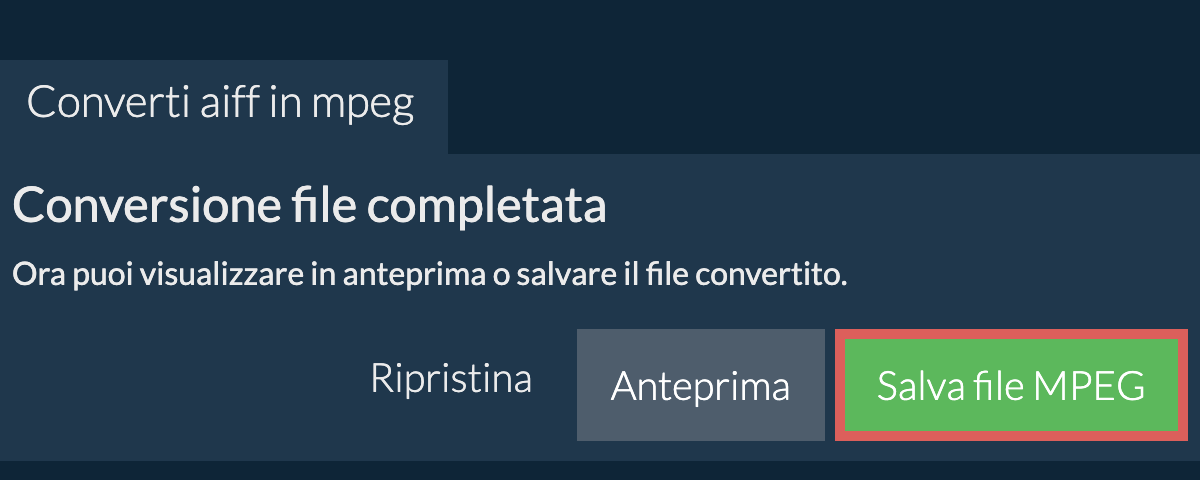 Converti in MPEG