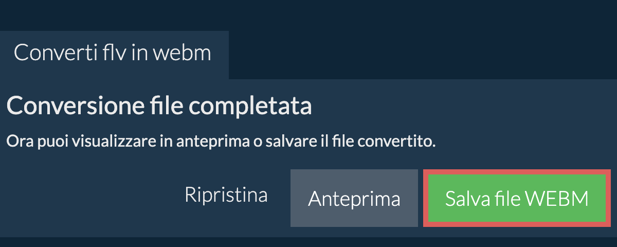 Converti in WEBM