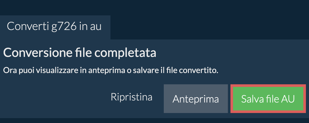 Converti in AU