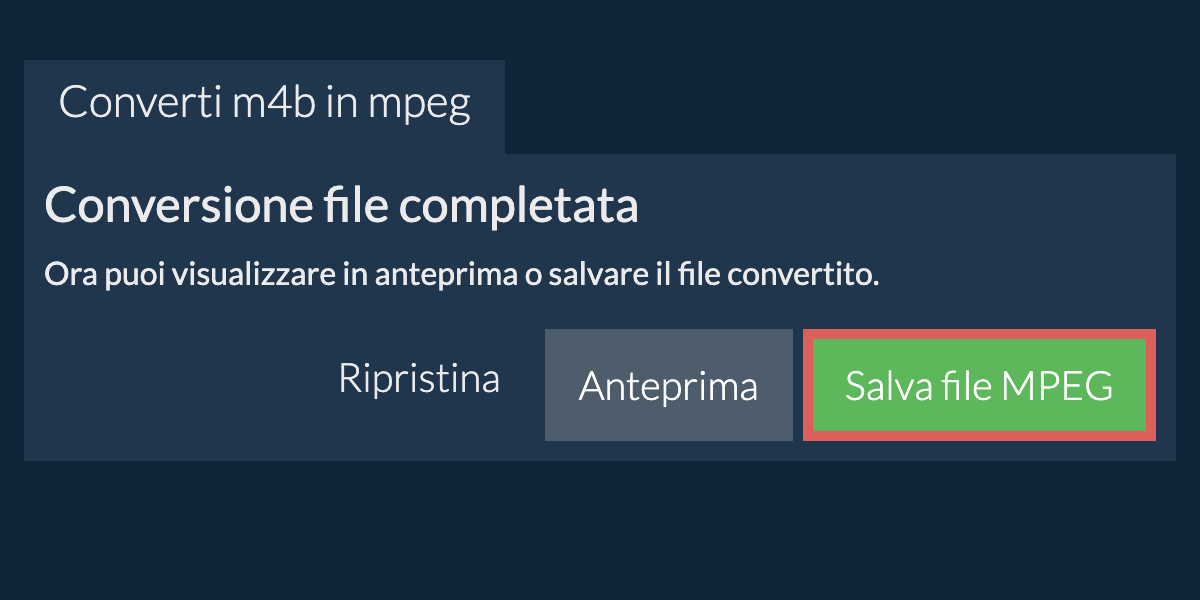 Converti in MPEG