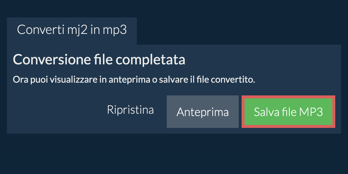 Converti in MP3