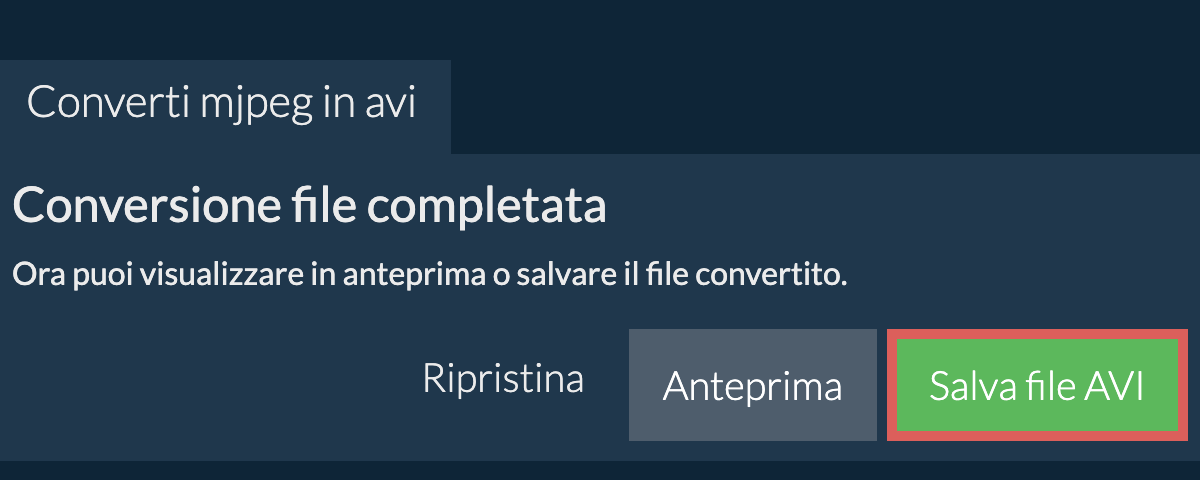 Converti in AVI