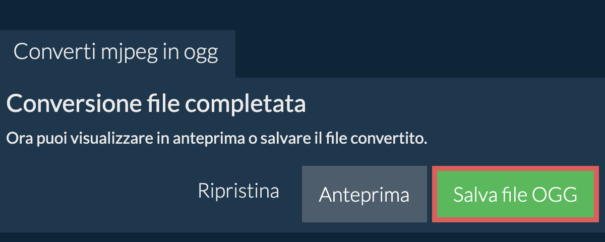 Converti in OGG