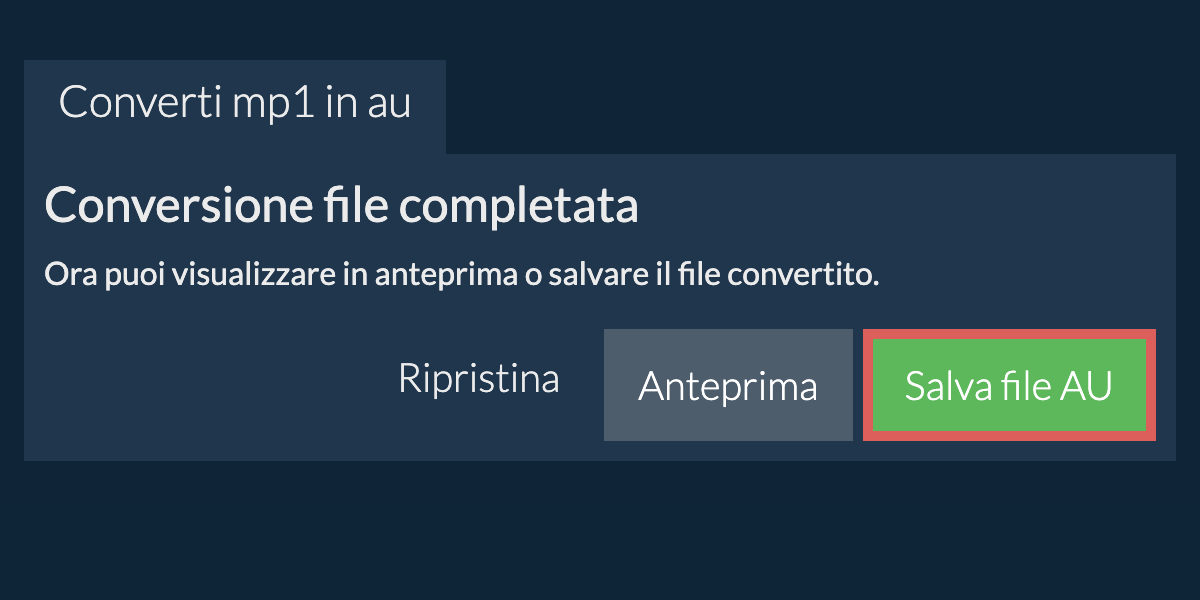 Converti in AU