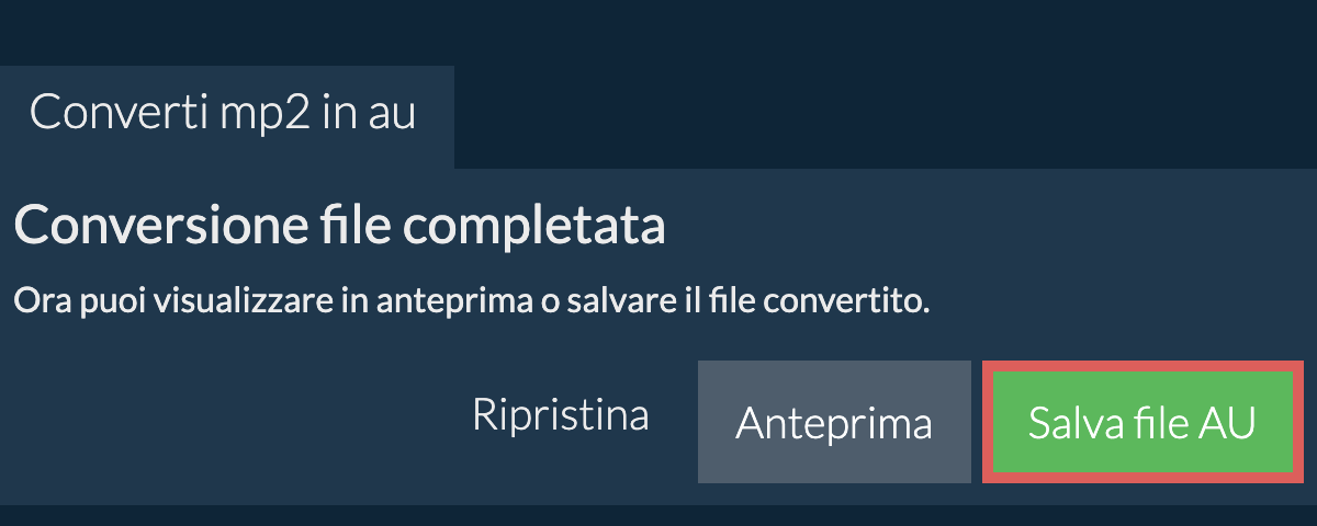 Converti in AU