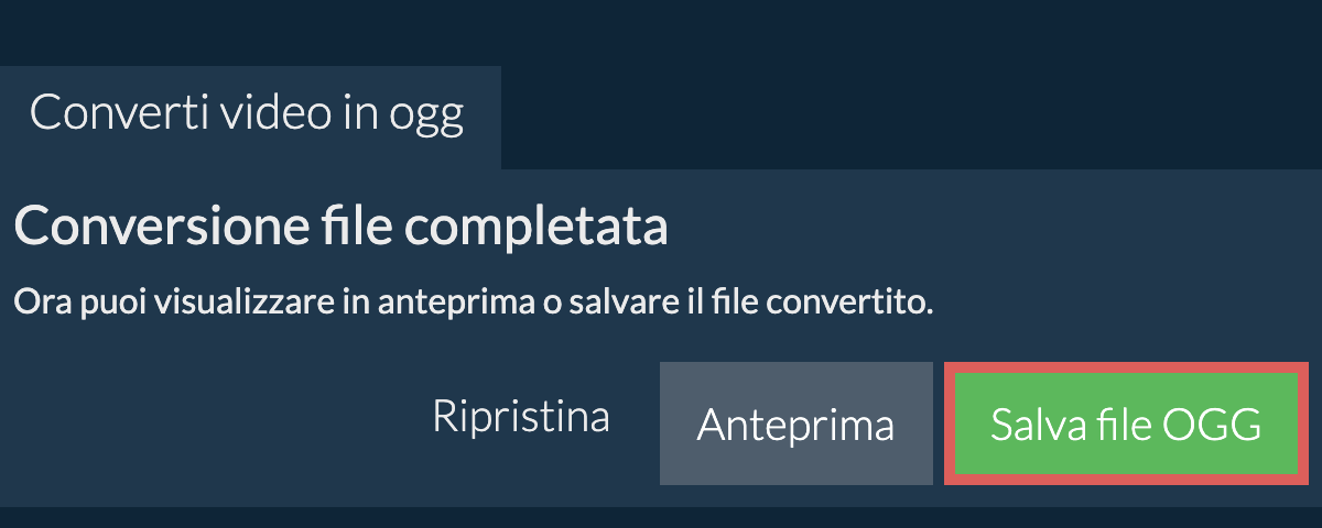 Converti in OGG