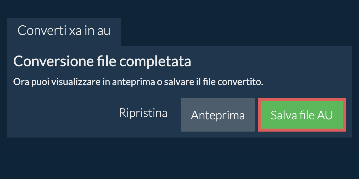 Converti in AU