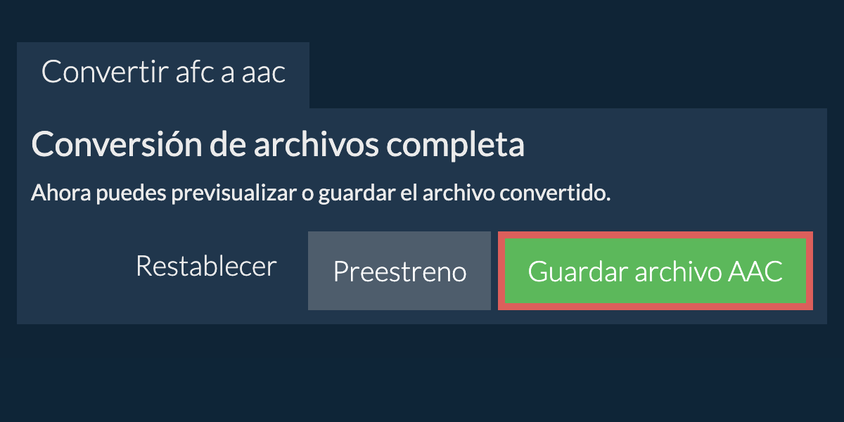 Convertir a AAC