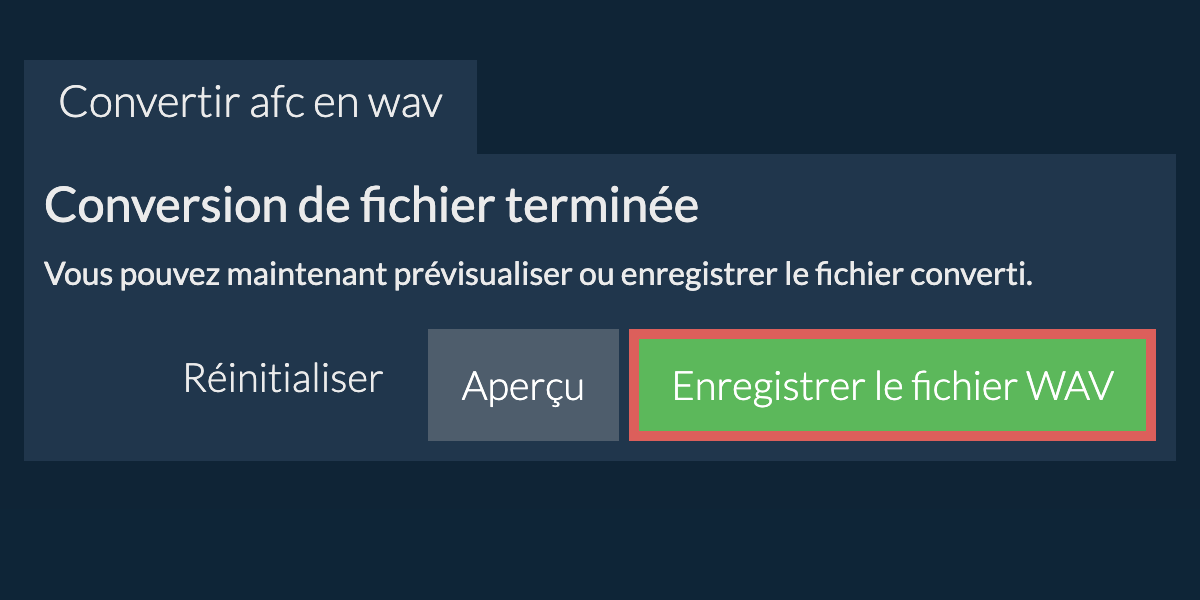 Convertir en WAV