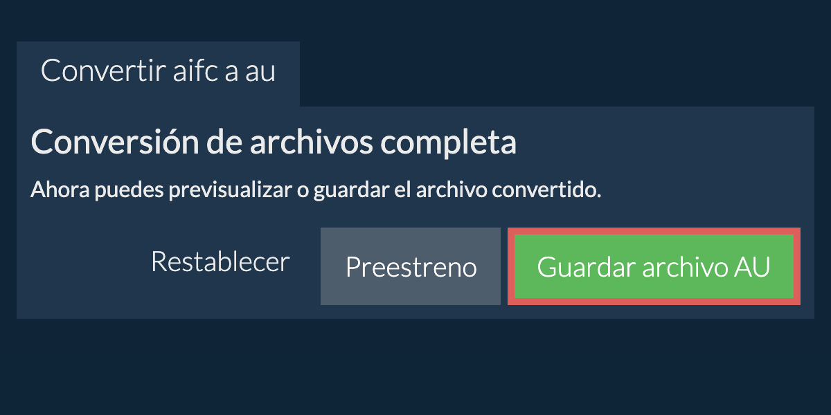 Convertir a AU