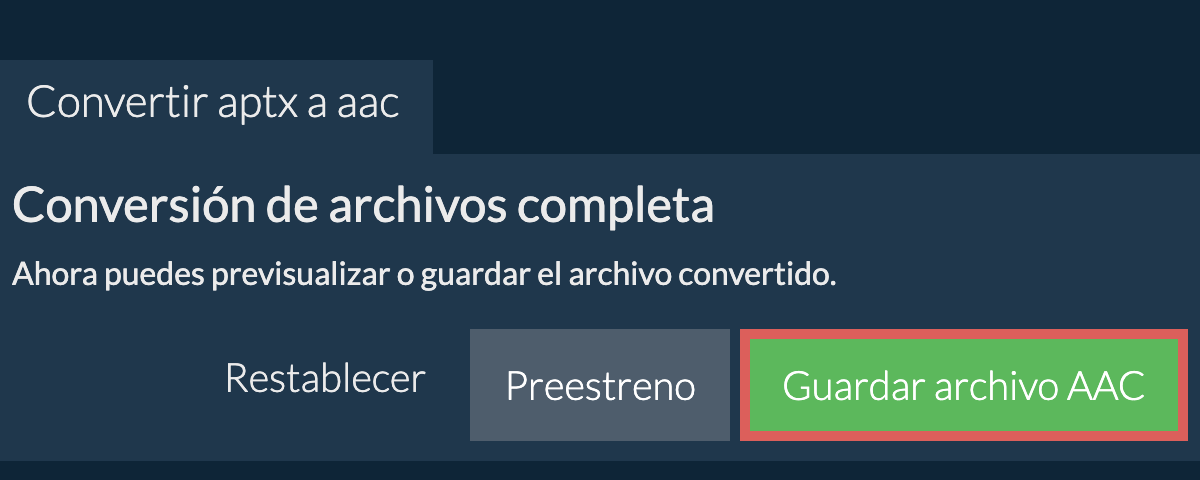 Convertir a AAC
