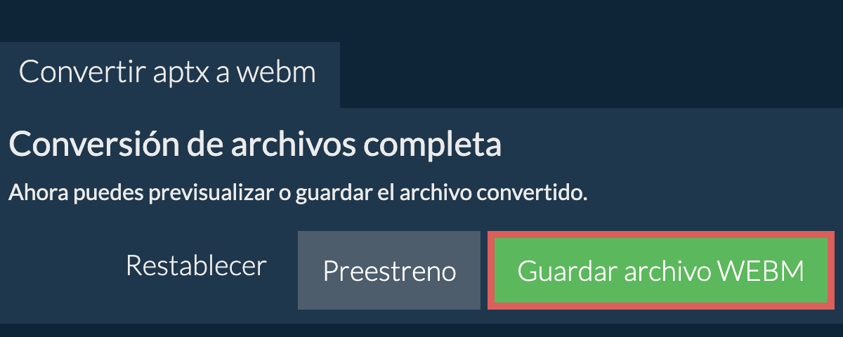 Convertir a WEBM