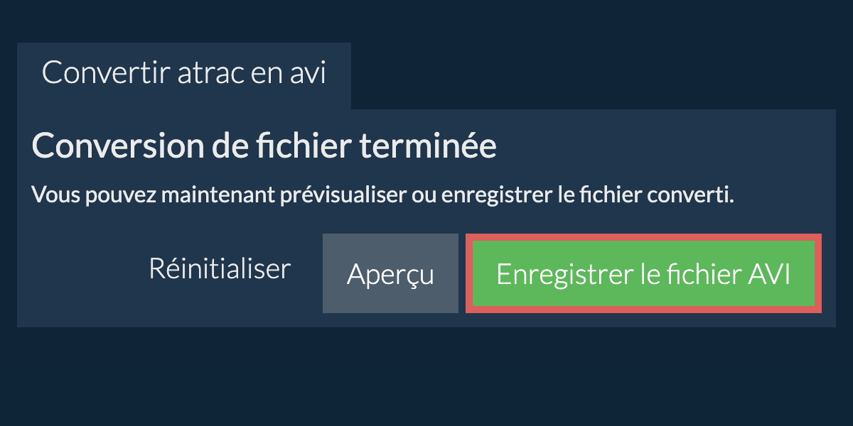 Convertir en AVI