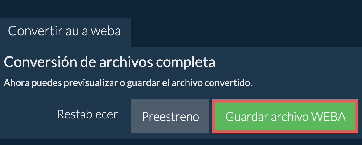 Convertir a WEBA