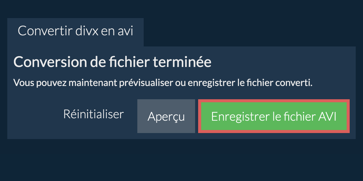 Convertir en AVI