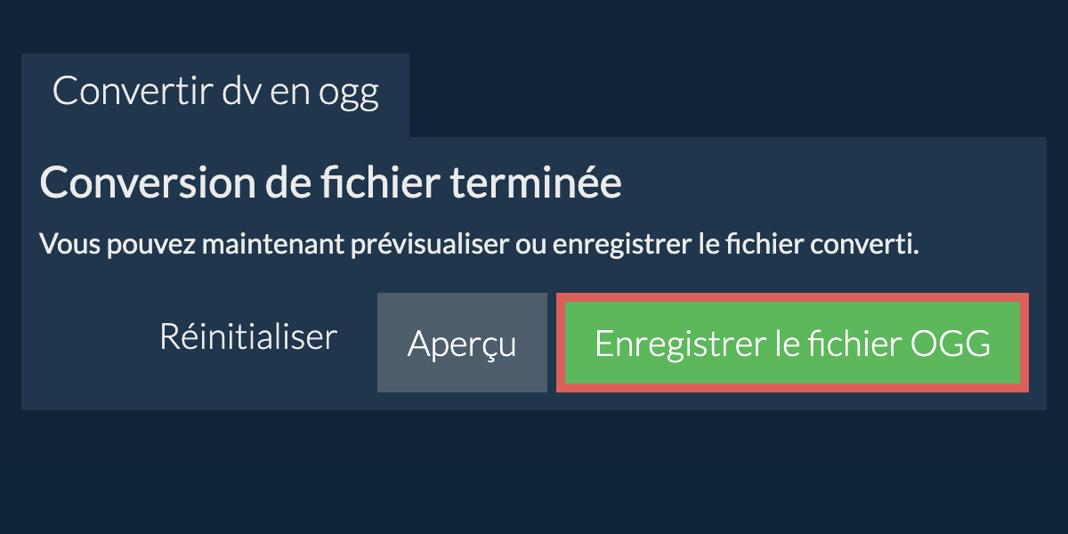 Convertir en OGG