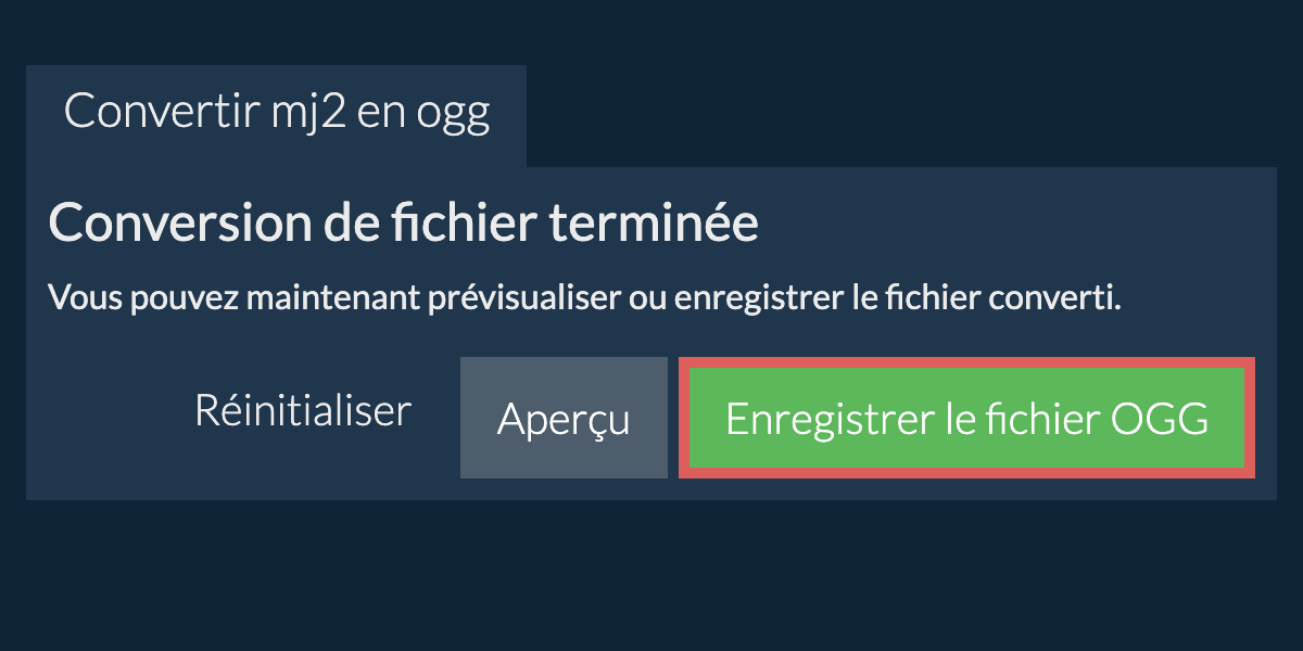 Convertir en OGG