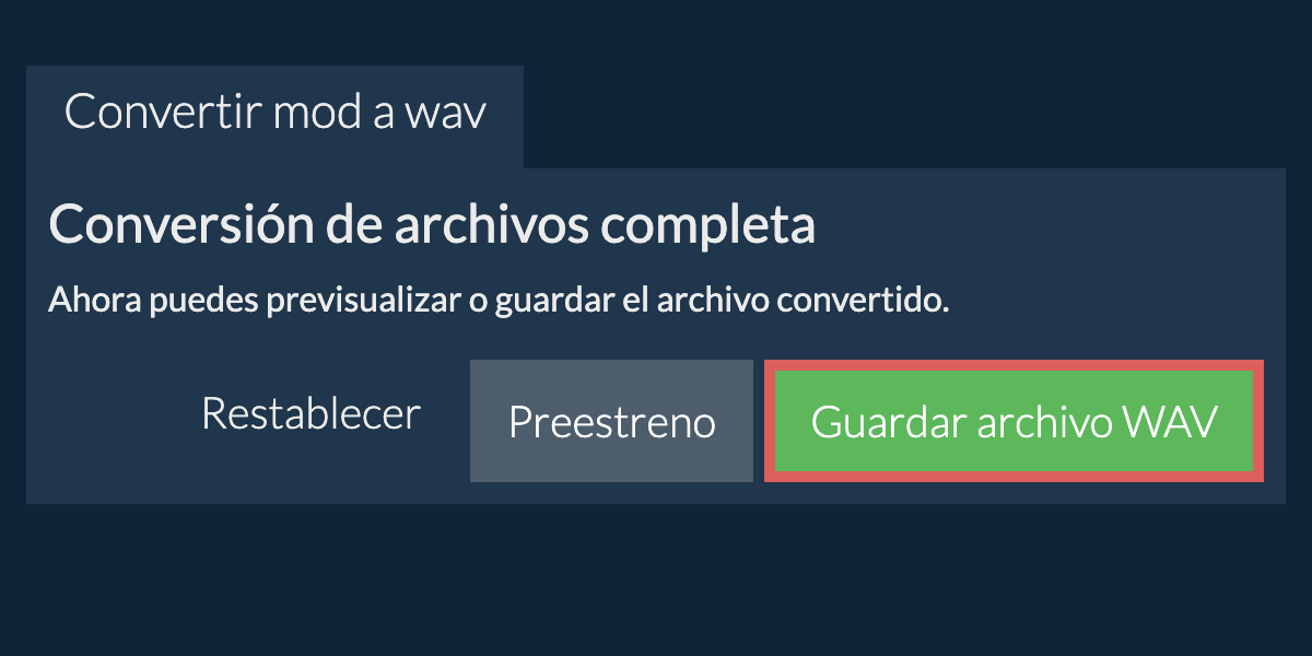 Convertir a WAV