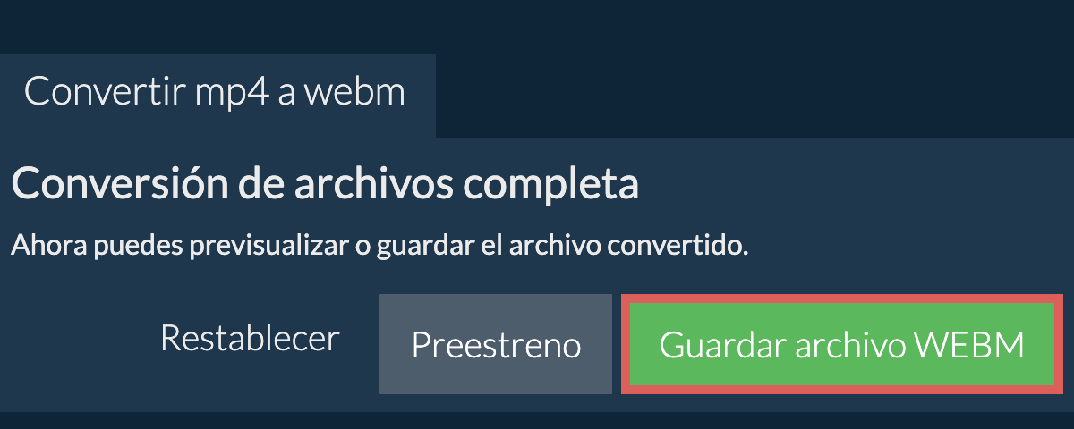 Convertir a WEBM