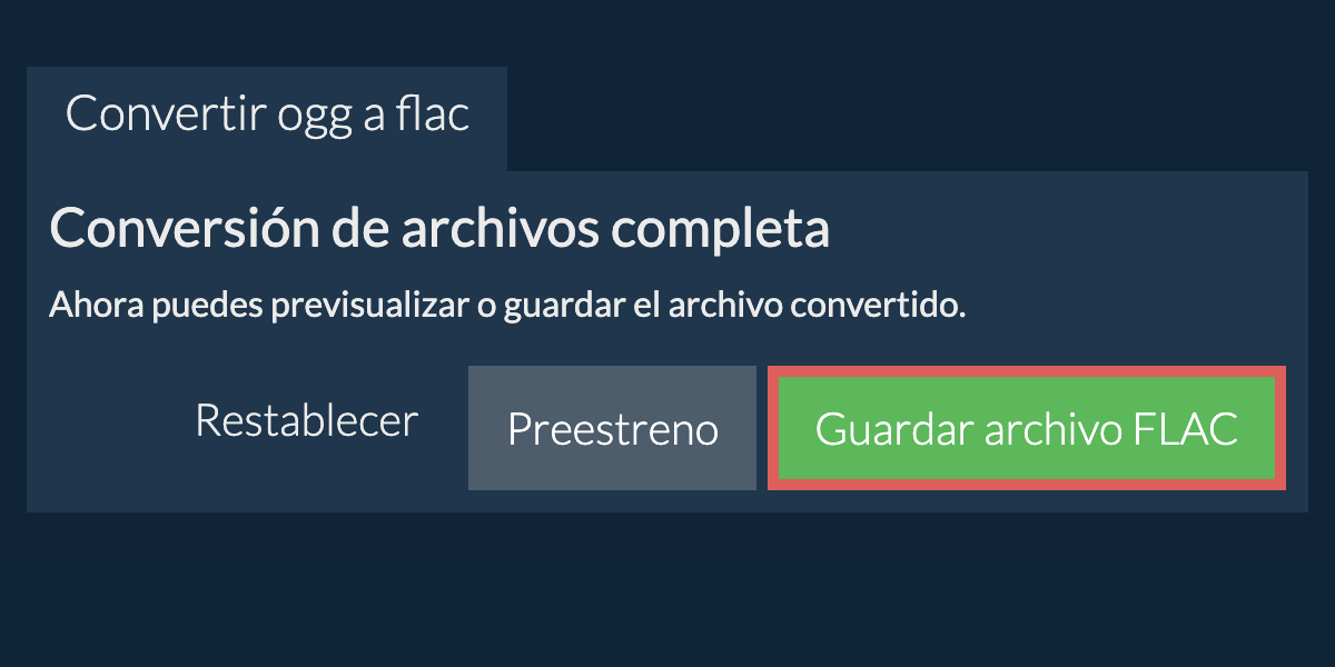 Convertir a FLAC