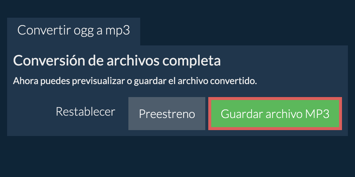 Convertir a MP3