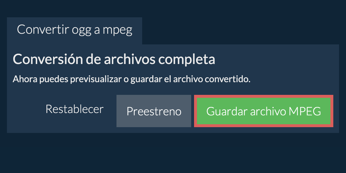 Convertir a MPEG