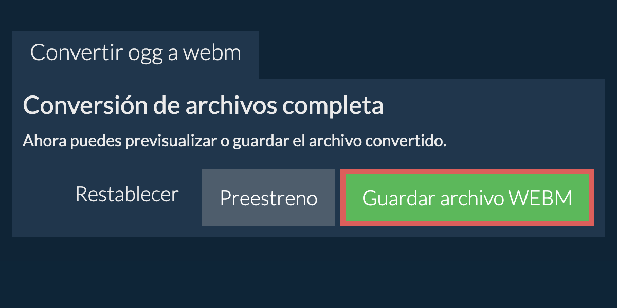 Convertir a WEBM