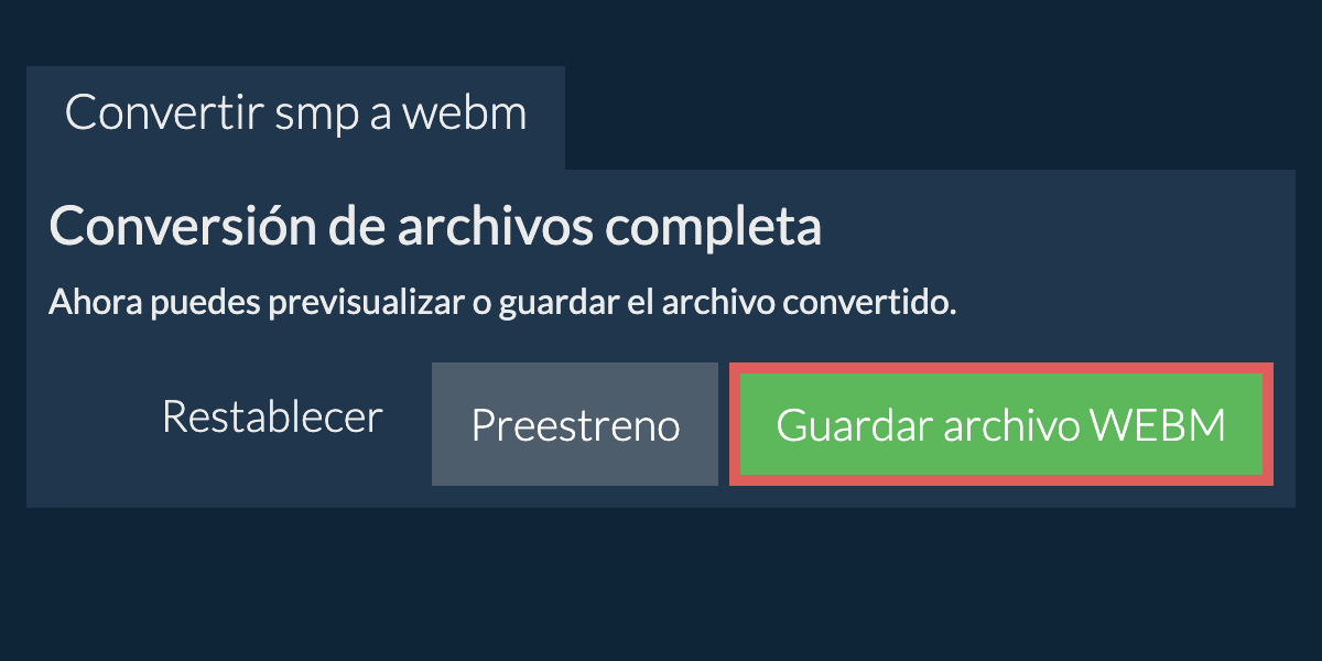 Convertir a WEBM