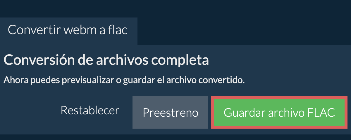 Convertir a FLAC