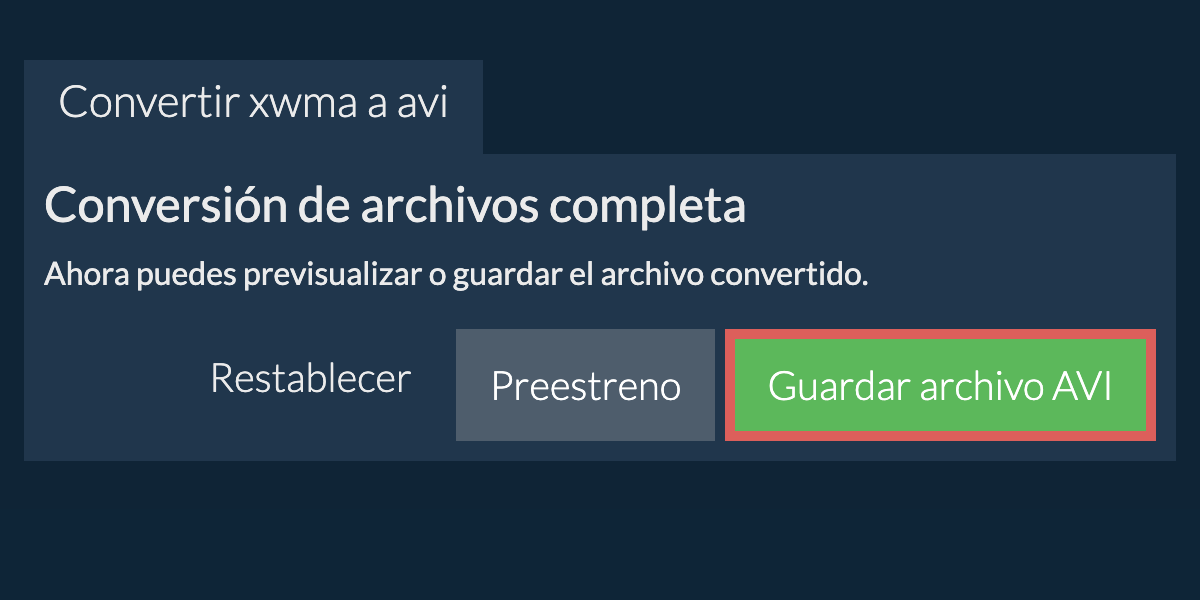 Convertir a AVI