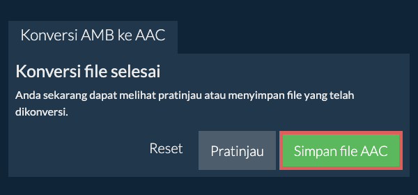 Konversi ke AAC