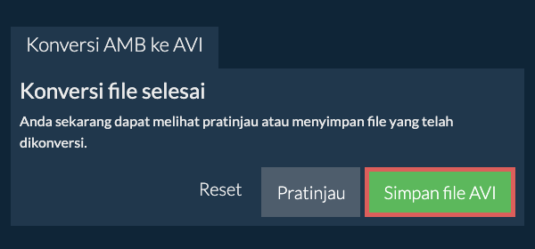 Konversi ke AVI