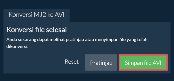 Konversi ke AVI