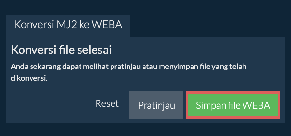 Konversi ke WEBA