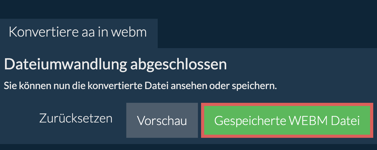 In WEBM konvertieren