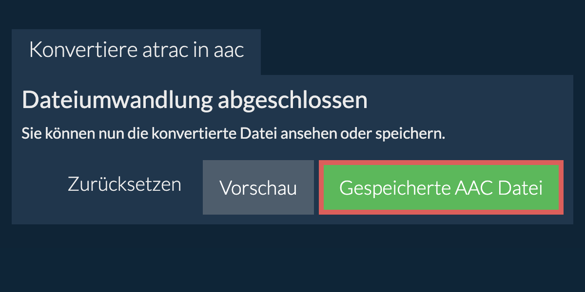 In AAC konvertieren