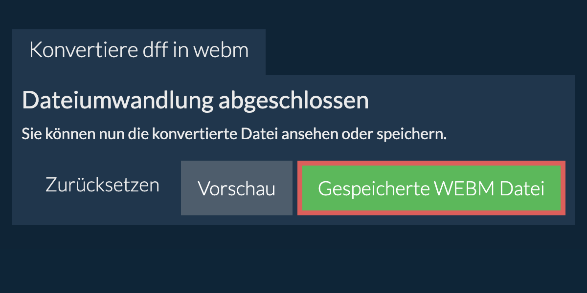 In WEBM konvertieren