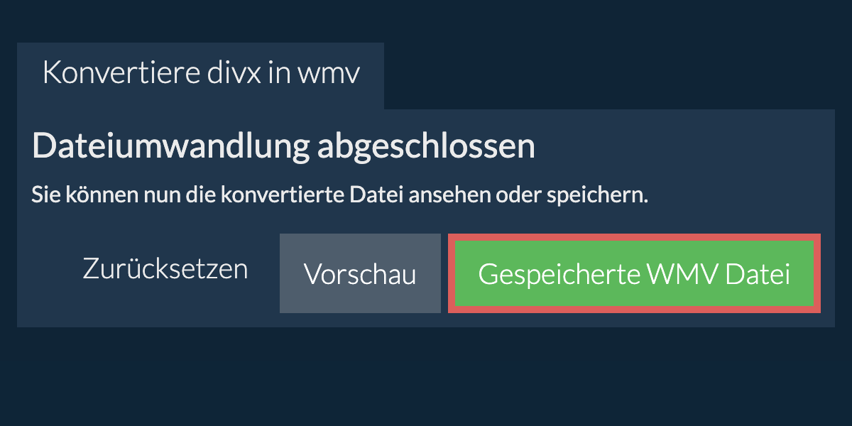In WMV konvertieren