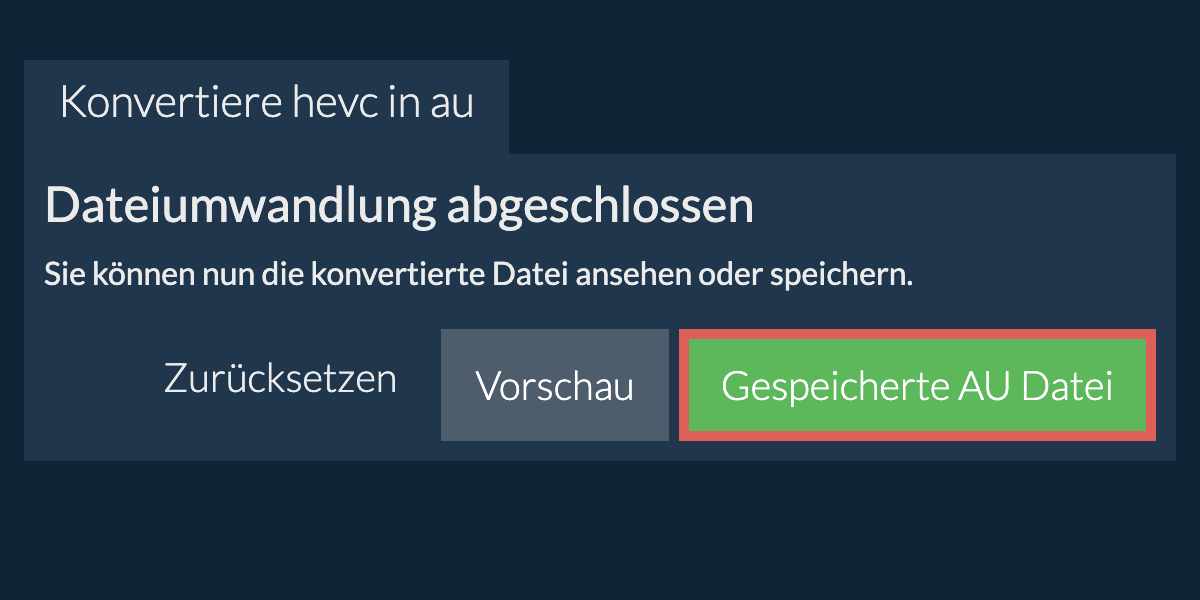 In AU konvertieren