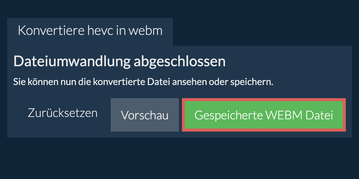 In WEBM konvertieren