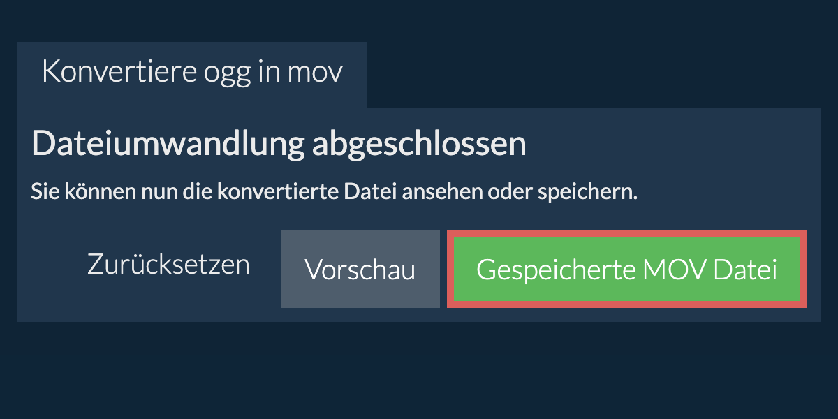 In MOV konvertieren