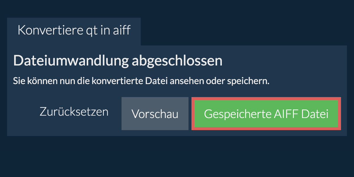 In AIFF konvertieren